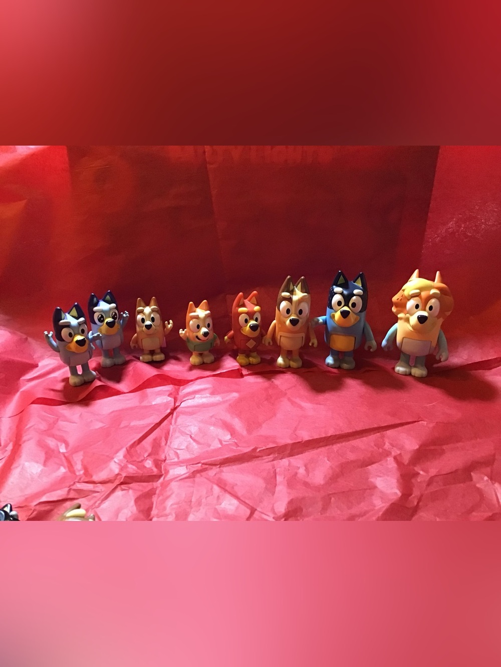 Bluey action figure lot of 8 figures -Preowned
